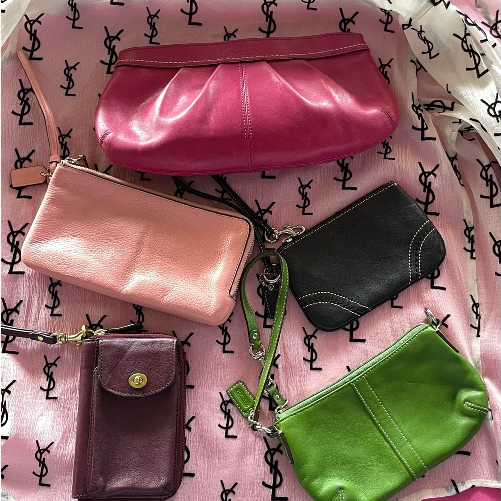 Yves Saint Laurent Pink Leather Clutch